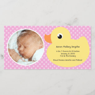 Rubber Ducky Bubble Lijst Nieuwe Baby Fotokaarten Aankondiging