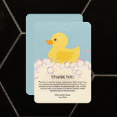 Rubber Ducky Bubbles Baby shower Bedankkaart
