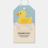Rubber Ducky Bubbles Baby shower Cadeaulabel (Voorkant)