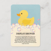 Rubber Ducky Bubbles Baby shower Informatiekaartje (Voorkant)