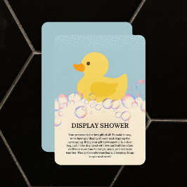 Rubber Ducky Bubbles Baby shower Informatiekaartje