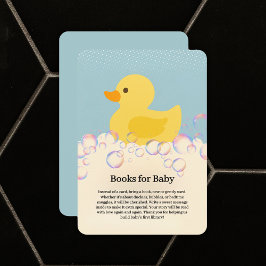 Rubber Ducky Bubbles Baby shower Informatiekaartje