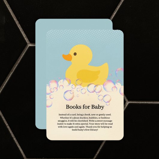 Rubber Ducky Bubbles Baby shower Informatiekaartje