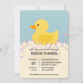 Rubber Ducky Bubbles Baby shower Kaart (Voorkant)
