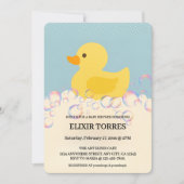 Rubber Ducky Bubbles Baby shower Kaart (Voorkant)