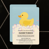 Rubber Ducky Bubbles Baby shower Kaart
