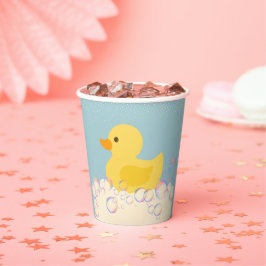 Rubber Ducky Bubbles Baby shower Papieren Bekers