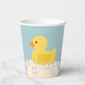 Rubber Ducky Bubbles Baby shower Papieren Bekers (Achterkant)