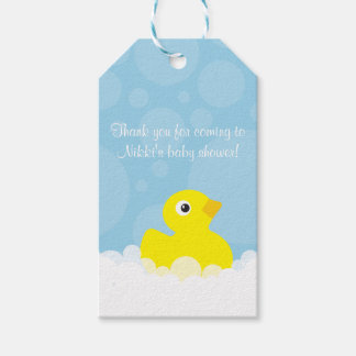 Rubber Ducky Cadeau Label - Blauw Cadeaulabel