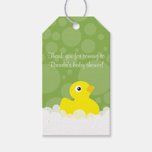 Rubber Ducky Cadeau Label - Groen Cadeaulabel (Voorkant)