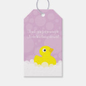 Rubber Ducky Cadeau Label - Lila Cadeaulabel (Voorkant)