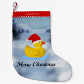 Rubber Ducky Christmas Greetings Kleine Kerstsok (Voorkant)