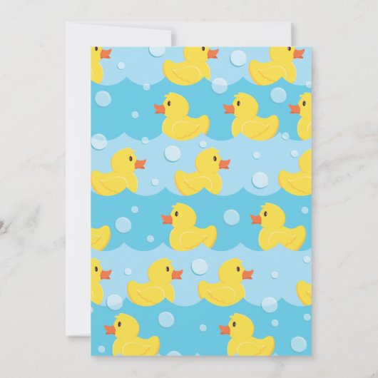 Rubber Ducky Cute Kind 1st Birthday Party Ducks Kaart (Achterkant)