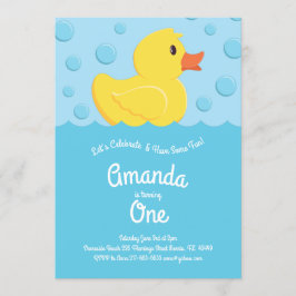 Rubber Ducky Cute Kind 1st Birthday Party Ducks Kaart