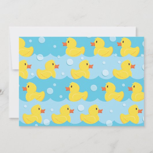 Rubber Ducky Cute Kind 1st Birthday Party Ducks Kaart (Achterkant)