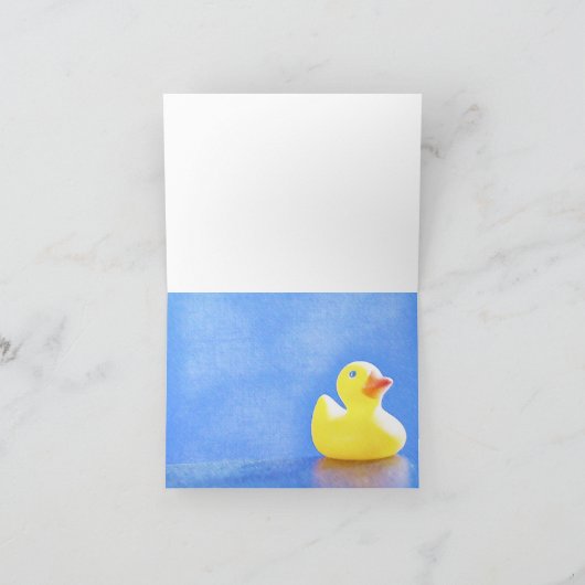 Rubber Ducky dankt u nota neemt van Bedankkaart (Binnen)