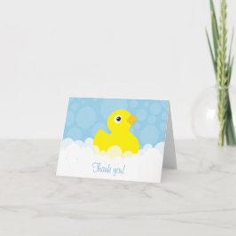 Rubber Ducky dankt u nota neemt van - Blauw Bedankkaart