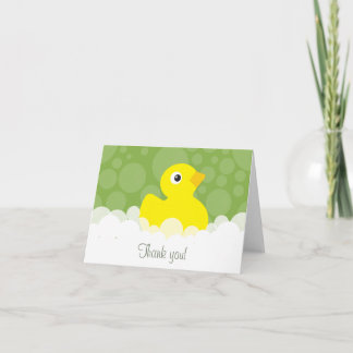 Rubber Ducky dankt u nota neemt van - Groen Bedankkaart