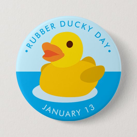 Rubber Ducky Day Ronde Button 7,6 Cm (Voorkant)