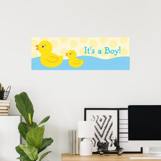 Rubber Ducky Duck - Aangepaste bannerteken Poster (Thuiskantoor)