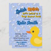 Rubber Ducky Duck Bad Baby Douche Uitnodigingen (Voorkant / Achterkant)