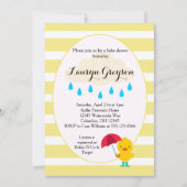 Rubber Ducky Duck Geel Baby shower Uitnodiging (Voorkant)