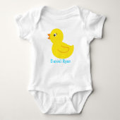 Rubber Ducky Duck gepersonaliseerd Baby T-shirt (Voorkant)