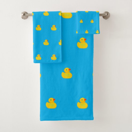 Rubber Ducky Duck Sacks - Bathroom Towel Set Bad Handdoek (Insitu)