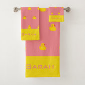 Rubber Ducky Duck Sacks - Bathroom Towel Set Bad Handdoek (Insitu)