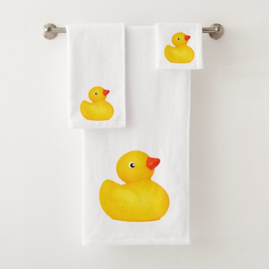 Rubber Ducky Duck Sacks - Bathroom Towel Set Bad Handdoek (Insitu)