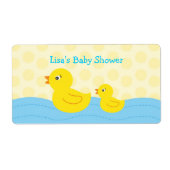 Rubber Ducky Duck Waterfles Stickers Labels (Voorkant)
