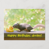 Rubber Ducky en Squirrel Kissing Briefkaart (Voorkant)