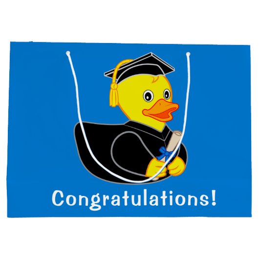 Rubber Ducky Gefeliciteerd Afstuderen Groot Cadeauzakje (Achterkant)