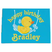 Rubber Ducky Gepersonaliseerde Verjaardag Groot Cadeauzakje (Voorkant)