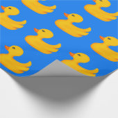 Rubber Ducky Gift Wrap - helder blauw Cadeaupapier (Hoek)