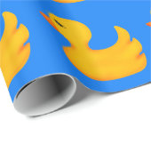 Rubber Ducky Gift Wrap - helder blauw Cadeaupapier (Rol Hoek)