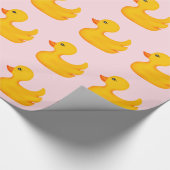 Rubber Ducky Gift Wrap- roze Cadeaupapier (Hoek)