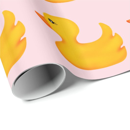 Rubber Ducky Gift Wrap- roze Cadeaupapier (Rol Hoek)