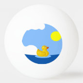 Rubber Ducky Goes voor een Swim Pingpongbal (Voorkant)