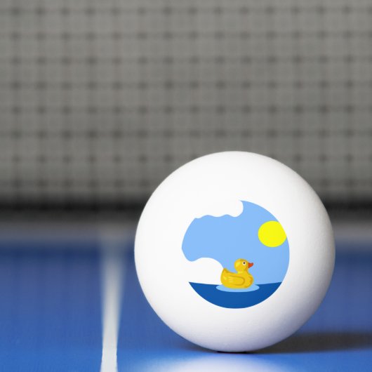 Rubber Ducky Goes voor een Swim Pingpongbal (Net)