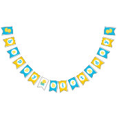 Rubber Ducky Happy 1st Verjaardag Bunting Banner (Alle)