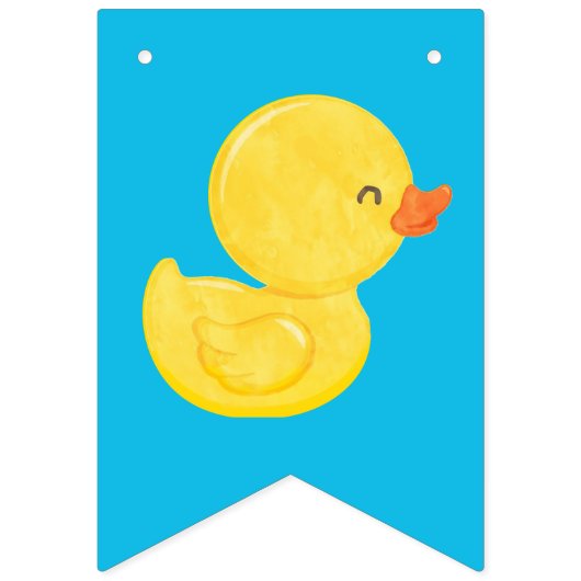 Rubber Ducky Happy 1st Verjaardag Bunting Banner (Eerste vlag)