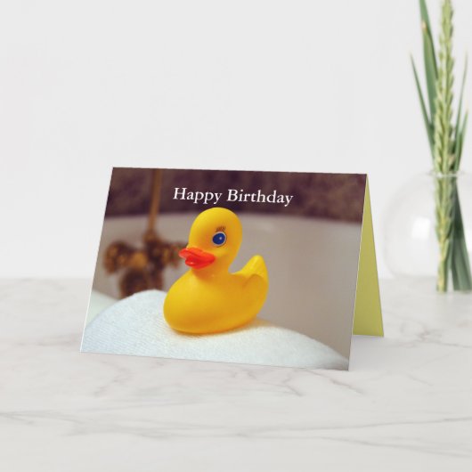 Rubber Ducky Happy Birthday Kaart (Voorkant)