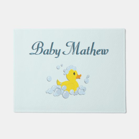 Rubber Ducky in bubbels Deurmat (Voorkant)