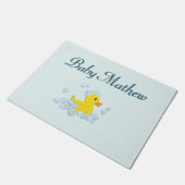 Rubber Ducky in bubbels Deurmat (Schuin)