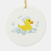 Rubber Ducky in bubbels Keramisch Ornament (Voorkant)