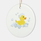 Rubber Ducky in bubbels Keramisch Ornament (Links)