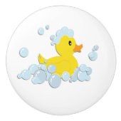 Rubber Ducky in bubbels Keramische Knop (Voorkant)