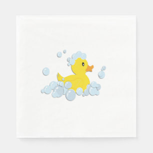 Rubber Ducky in bubbels Servetten