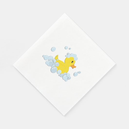 Rubber Ducky in bubbels Servetten (Hoek)
